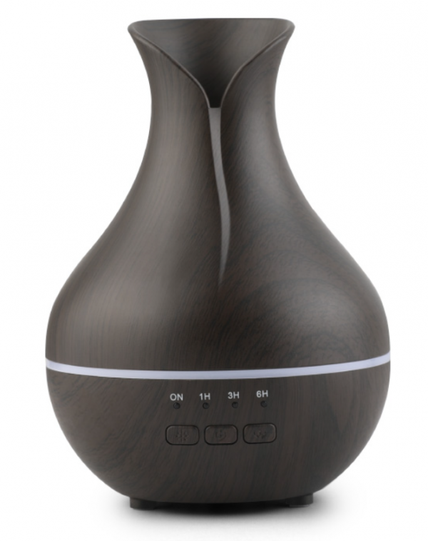 Aroma diffuser luxe donker hout zwart